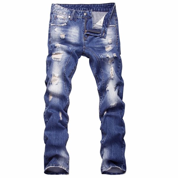 Autumn Designer New Style Hole Patch Slim Men Jeans Pants Men Denim Hip Hop Blue Straight Trousers
Autumn Designer New Style Hole Patch Slim Men Jeans Pants Men Denim Hip Hop Blue Straight Trousers