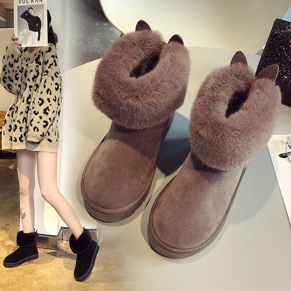 women winter snow boots warm ankle boots black casual shoes woman booties plush with fur femme
women winter snow boots warm ankle boots black casual shoes woman booties plush with fur femme