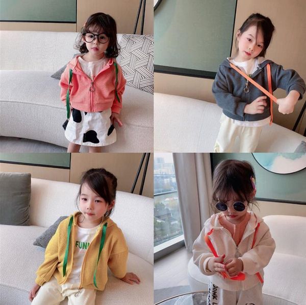 2020 новый стиль девочек мальчиков с капюшоном пальто моды весны полного рукава куртка дети 1-6t hm966, Blue;gray