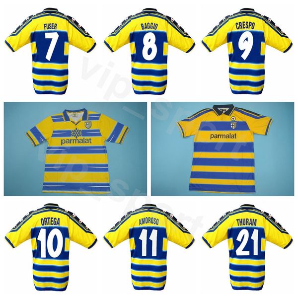 1998 1999 2000 retro parma vintage soccer 9 crespo jersey men 21 thuram 1 buffon 10 ortega 8 baggio football shirt kits uniform, Black;yellow
1998 1999 2000 retro parma vintage soccer 9 crespo jersey men 21 thuram 1 buffon 10 ortega 8 baggio football shirt kits uniform, Black;yellow