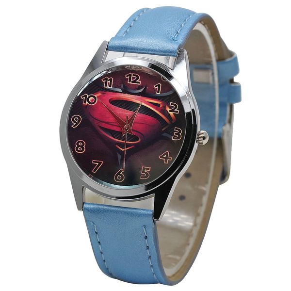 new leather superman cartoon children's watch 5 color boy quartz high-grade clock girl student sports watch child christmas gift, Slivery;brown
new leather superman cartoon children's watch 5 color boy quartz high-grade clock girl student sports watch child christmas gift, Slivery;brown