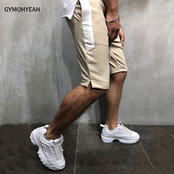 

gymohyeah men gyms fitness bodybuilding shorts mens new casual fashion short pants male jogger workout skinny brand sweatpants, White;black