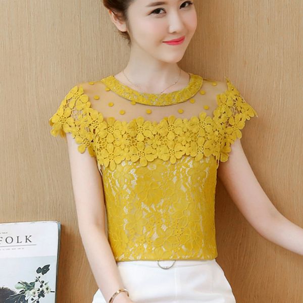 2018 summer fashion short sleeve embroidery lace blouses women hollow out lace patchwork mesh shirts girls embroidery, White
2018 summer fashion short sleeve embroidery lace blouses women hollow out lace patchwork mesh shirts girls embroidery, White