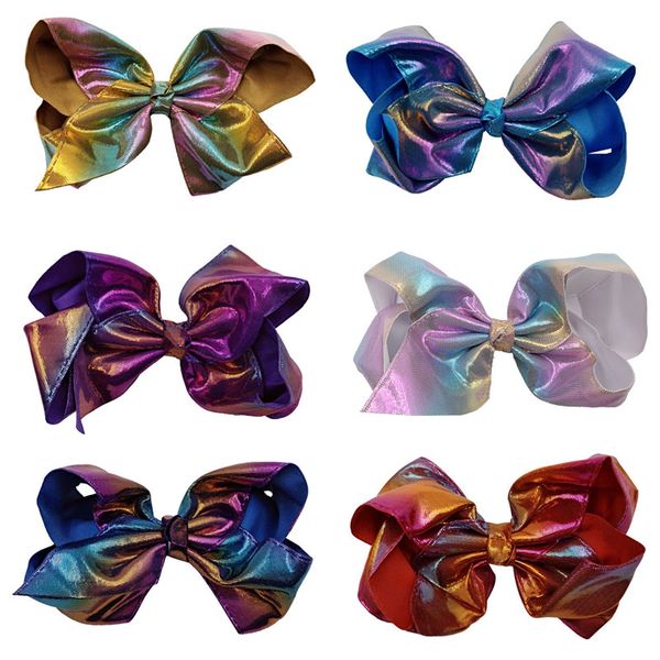 18cm new baby girl bowknot large rainbow pu hair bows with clip kids handmade barrettes hair accessory, Slivery;white
18cm new baby girl bowknot large rainbow pu hair bows with clip kids handmade barrettes hair accessory, Slivery;white
