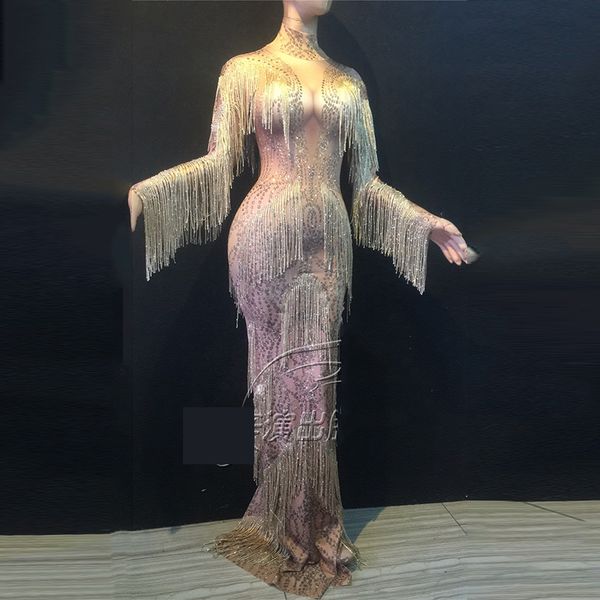 champagne gold rhinestones fringes dress stage wear big stretch dress singer evening performance tassel long dwy1349, Black;red
champagne gold rhinestones fringes dress stage wear big stretch dress singer evening performance tassel long dwy1349, Black;red