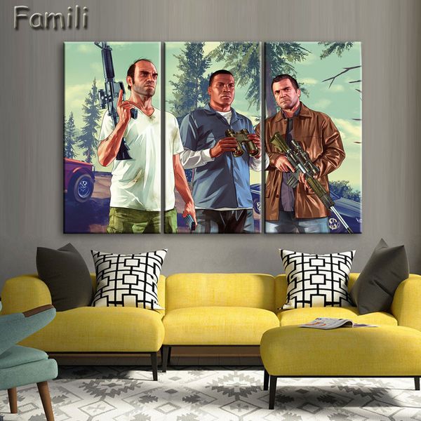 unframed 3 pieces grand theft auto v wall art canvas print poster game gta 5 images for home decoration painting
unframed 3 pieces grand theft auto v wall art canvas print poster game gta 5 images for home decoration painting