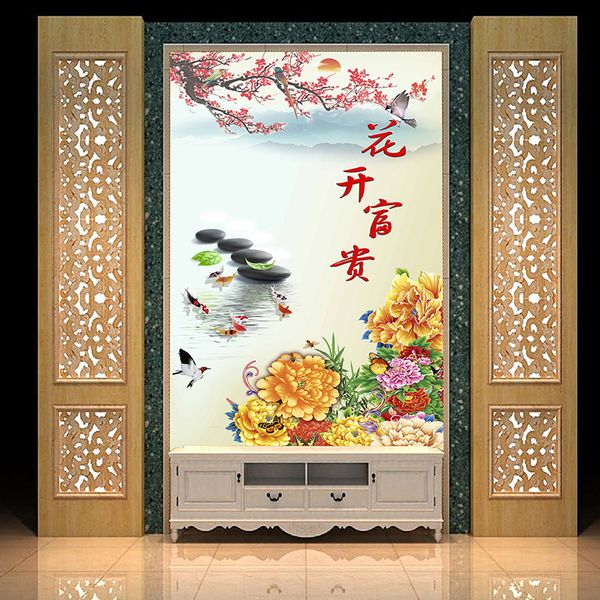 large 3d murals porch vertical corridor flowers and rich peacock peony flower wallpaper decor living room wall
large 3d murals porch vertical corridor flowers and rich peacock peony flower wallpaper decor living room wall