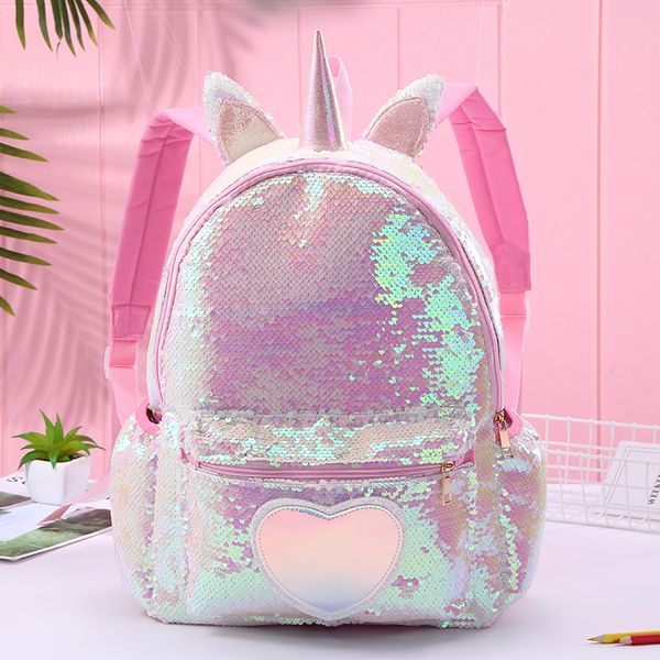 girl sequin mermaid backpack children large zipper unicorn schoolbag teenager hologram heart love backpack for school travel bag
girl sequin mermaid backpack children large zipper unicorn schoolbag teenager hologram heart love backpack for school travel bag