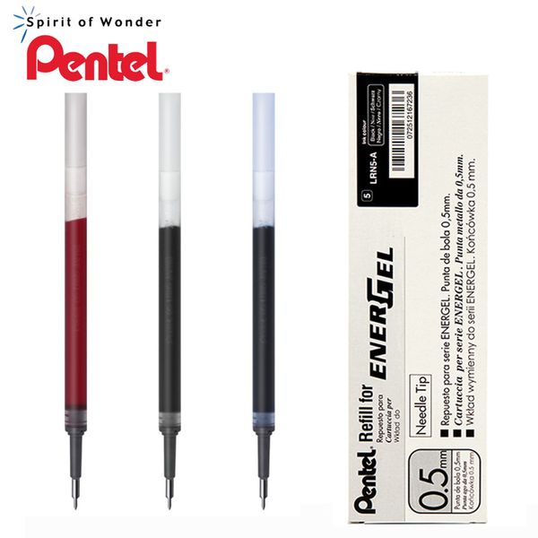 

1 piece pentel energel x refill needle tip lrn5 gel ink refill fit for bln75/105 0.5 mm black/blue/red