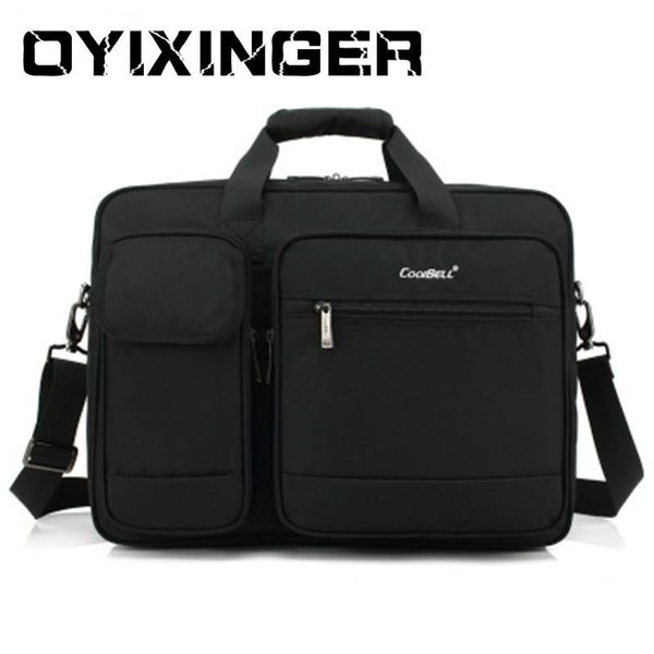 человек сумки 15 17,3-дюймовый ноутбук водонепроницаемый мешок плеча способа многофункциональный бизнес-сумка для macbook dell новый ноутбук