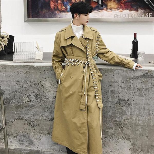 spring autumn fashion patchwork long knee loose trench men jacket temperament streetwear casual windbreakers homme coat, Tan;black
spring autumn fashion patchwork long knee loose trench men jacket temperament streetwear casual windbreakers homme coat, Tan;black