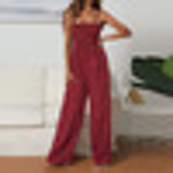 women jumpsuit ladies beach summer casual romper spaghetti strap stylish loose, Black;white
women jumpsuit ladies beach summer casual romper spaghetti strap stylish loose, Black;white