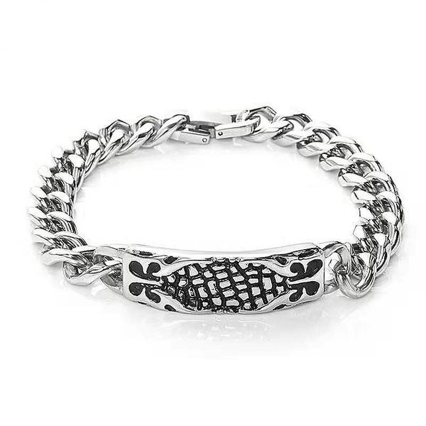 european and american retro men's stainless steel butterfly bend brand bracelet manufacturers wholesale personality domineering, Black
european and american retro men's stainless steel butterfly bend brand bracelet manufacturers wholesale personality domineering, Black