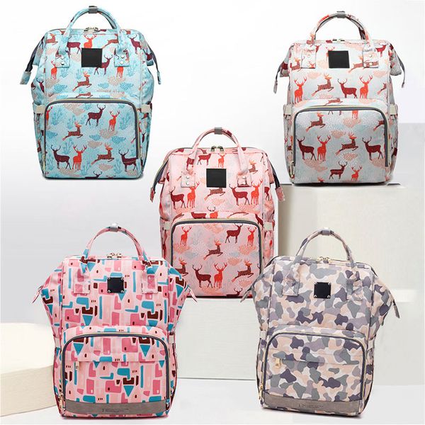 1pcs Maternity Travel Bag Large Multifunction Mummy Maternity Nappy Bag Backpack Deer Pattern Baby Nursing Diaper Baby