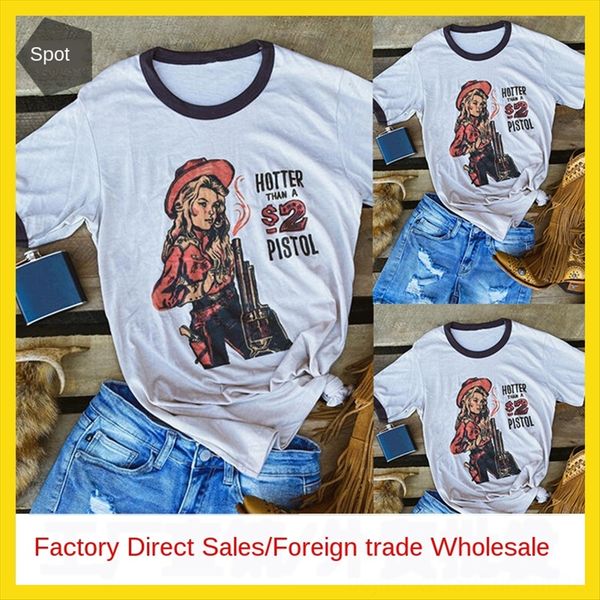 women's er than a s2 casual short-sleeved women's t-shirt pistol er than a s2 pistol casual short-sleeved t-shirt, White
women's er than a s2 casual short-sleeved women's t-shirt pistol er than a s2 pistol casual short-sleeved t-shirt, White