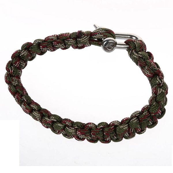 outdoor survival rope sports stainless steel u-shaped manila style parachute cord bracelet knit (jungle camouflage
outdoor survival rope sports stainless steel u-shaped manila style parachute cord bracelet knit (jungle camouflage