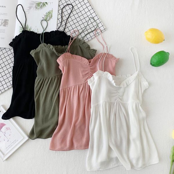 la maxpa women summer loose vest sleeveless casual blouse tank t-shirt fashion ruffled solid color camisole k1967, White
la maxpa women summer loose vest sleeveless casual blouse tank t-shirt fashion ruffled solid color camisole k1967, White