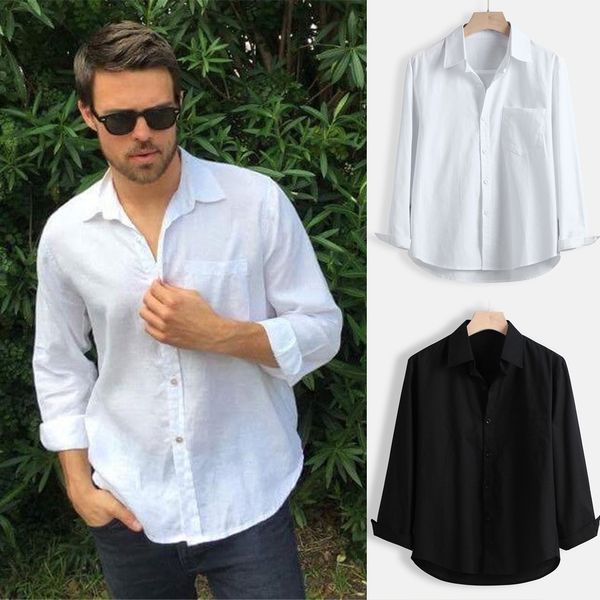 new 2019 men long sleeve shirts male sale men's fashion long sleeve solid color lapel business or casual shirt blouse -3xl, White;black
new 2019 men long sleeve shirts male sale men's fashion long sleeve solid color lapel business or casual shirt blouse -3xl, White;black