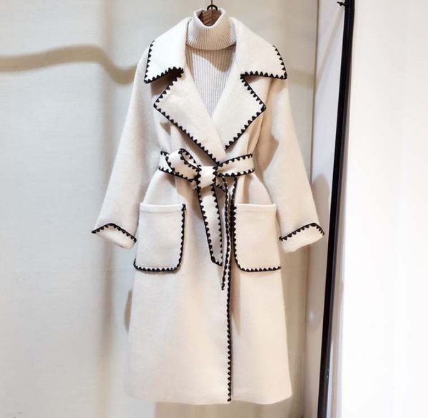 autumn and winter new casual fashion women jacket loose plus solid color wavy side with wool coat, Black
autumn and winter new casual fashion women jacket loose plus solid color wavy side with wool coat, Black