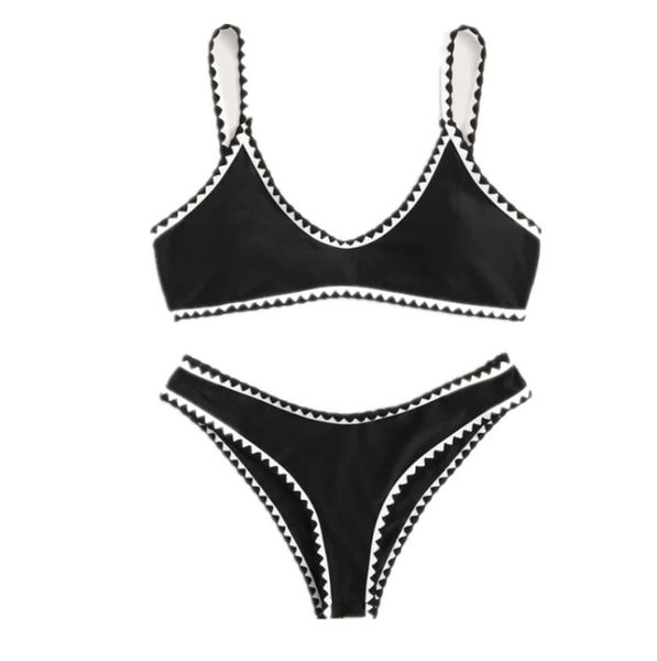women's swimwear women's split swimsuit contrast color bandage high waist bikini fashion design black yellow red s-xl, White;black
women's swimwear women's split swimsuit contrast color bandage high waist bikini fashion design black yellow red s-xl, White;black