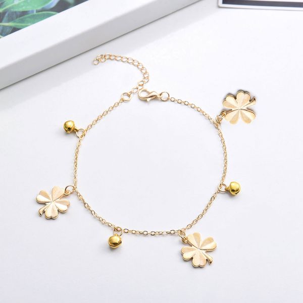 2020 beaded simple four-leaf clover pendant bell foot ornaments ladies fashion handmade alloy chain anklet anklet ornaments women's foo, Red;blue
2020 beaded simple four-leaf clover pendant bell foot ornaments ladies fashion handmade alloy chain anklet anklet ornaments women's foo, Red;blue