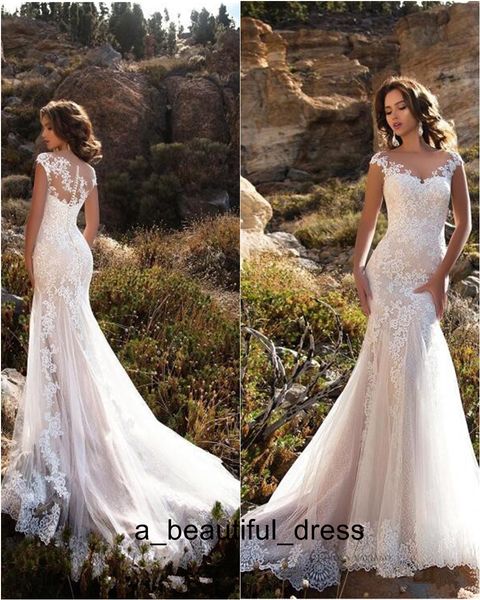 sleeveless double shoulder neck appliqued lace wedding dresses mermaid/trumpet train illusion bridal gown dress white
sleeveless double shoulder neck appliqued lace wedding dresses mermaid/trumpet train illusion bridal gown dress white