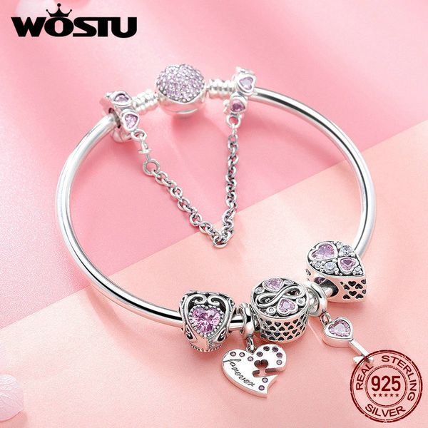 wostu original brand 925 sterling silver romantic love pink heart cz charm bracelet for women beads jewelry lover gift fib811 c19010501, Black
wostu original brand 925 sterling silver romantic love pink heart cz charm bracelet for women beads jewelry lover gift fib811 c19010501, Black