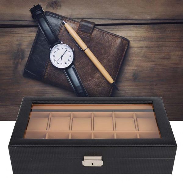 12 slots portable carbon fiber style watch box display cases storage organizer wristwatch box pu leather container holder casket, Black;blue
12 slots portable carbon fiber style watch box display cases storage organizer wristwatch box pu leather container holder casket, Black;blue