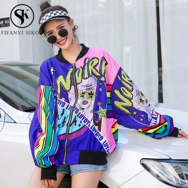 streetwear women bomber jacket fashion print long sleeve jackets coat pocket zipper hip hop jacket female autumn loose outwear, Black;brown
streetwear women bomber jacket fashion print long sleeve jackets coat pocket zipper hip hop jacket female autumn loose outwear, Black;brown
