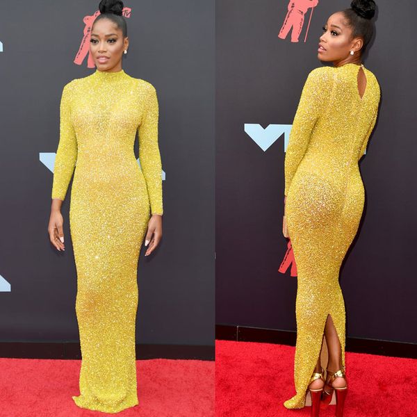 yousef aljasmi yellow evening dresses 2020 bling bling sequins high collar formal long sleeve mermaid runway fashion dress, Black;red
yousef aljasmi yellow evening dresses 2020 bling bling sequins high collar formal long sleeve mermaid runway fashion dress, Black;red
