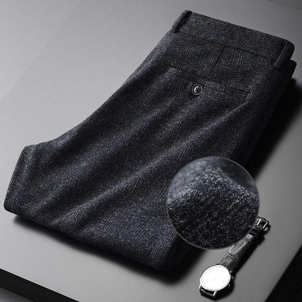 minglu yarn dyed wool men pants luxury solid color slim fit male suit pants autumn and winter thick keep warm man trousers, Black
minglu yarn dyed wool men pants luxury solid color slim fit male suit pants autumn and winter thick keep warm man trousers, Black