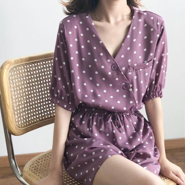 women's jumpsuits & rompers 2021 summer korean style v-neck high waist wide leg shorts romper women chiffon polka dot playsuits, Black;white
women's jumpsuits & rompers 2021 summer korean style v-neck high waist wide leg shorts romper women chiffon polka dot playsuits, Black;white