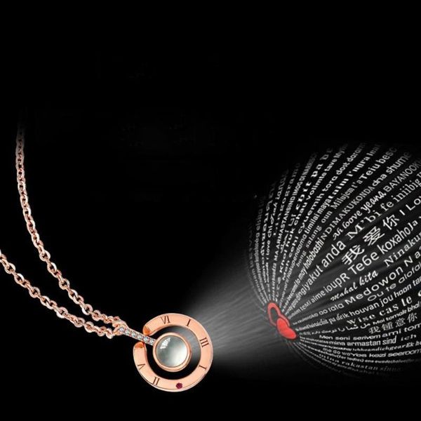 rose gold 100 languages i love you projection pendant necklace for women jewelry love memory wedding necklace valentine's day, Silver
rose gold 100 languages i love you projection pendant necklace for women jewelry love memory wedding necklace valentine's day, Silver