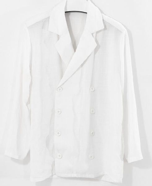 s-6xl 2019 spring men's new fashion personalized custom linen cool light loose long-sleeved double-breasted shirt, White;black
s-6xl 2019 spring men's new fashion personalized custom linen cool light loose long-sleeved double-breasted shirt, White;black