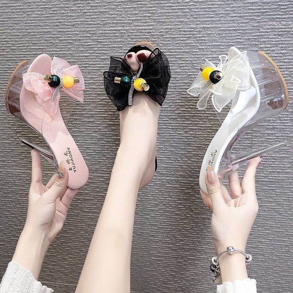 women sandal female model t station catwalk crystal transparent shoe 15cm high heels platform bow sandals gladiator slipper, Black
women sandal female model t station catwalk crystal transparent shoe 15cm high heels platform bow sandals gladiator slipper, Black