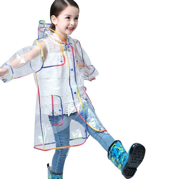 vilead eva transparent waterproof raincoat boys and girls windproof rain coat rainbow edging poncho children outdoor rainwear
vilead eva transparent waterproof raincoat boys and girls windproof rain coat rainbow edging poncho children outdoor rainwear