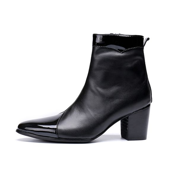 italian genuine leather men ankle boots black pointed toe fashion classic office high heels boots designer shoes men plus size
italian genuine leather men ankle boots black pointed toe fashion classic office high heels boots designer shoes men plus size