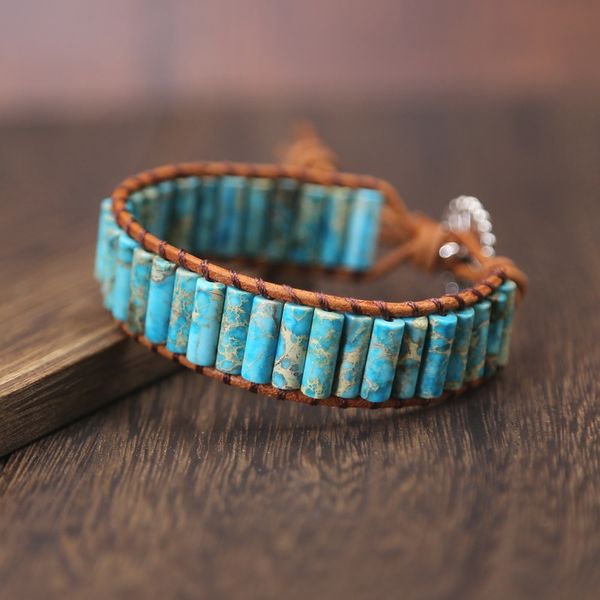 bohemian bracelet tube shape natural stone single leather rope wrap bracelet women beaded couples dropshipping, Black
bohemian bracelet tube shape natural stone single leather rope wrap bracelet women beaded couples dropshipping, Black