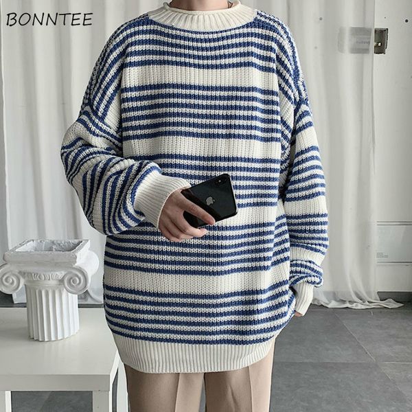 sweater men winter clothes korean high fashion striped loose plus size oversize mens sweaters harajuku all match streetwear soft, White;black
sweater men winter clothes korean high fashion striped loose plus size oversize mens sweaters harajuku all match streetwear soft, White;black