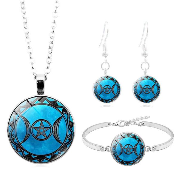 triple moon goddess jewelry sets silver fashion accessories cabochon glass necklace bracelet earring jewelry sets for women
triple moon goddess jewelry sets silver fashion accessories cabochon glass necklace bracelet earring jewelry sets for women