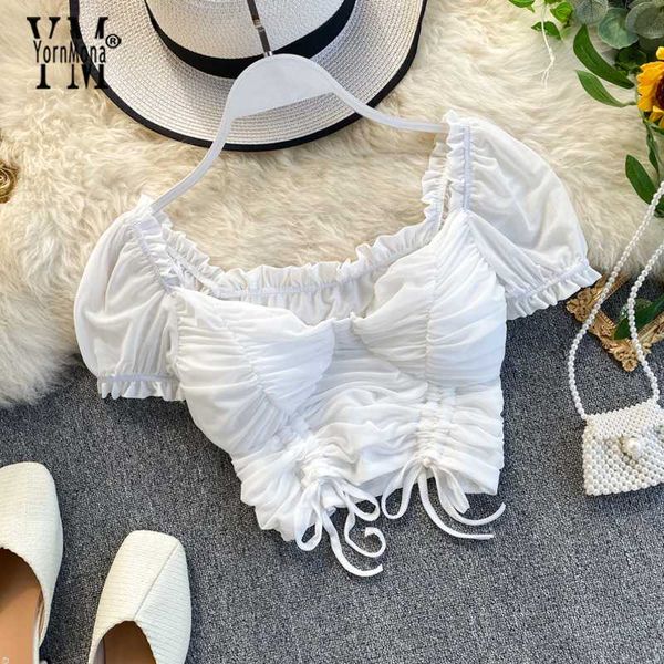 yornmona ins мода стильный sexy тонкий crop top женщины лето белый черный ruched кулиской рубашка женский chic эластичный блузы, White
yornmona ins мода стильный sexy тонкий crop top женщины лето белый черный ruched кулиской рубашка женский chic эластичный блузы, White