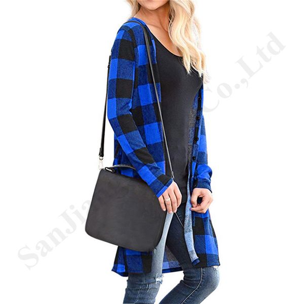fashion plaid blouses shirts women v-neck long cardigan dress button down coats boyfriend oversize loose outwear spring shirt ga120504, White
fashion plaid blouses shirts women v-neck long cardigan dress button down coats boyfriend oversize loose outwear spring shirt ga120504, White