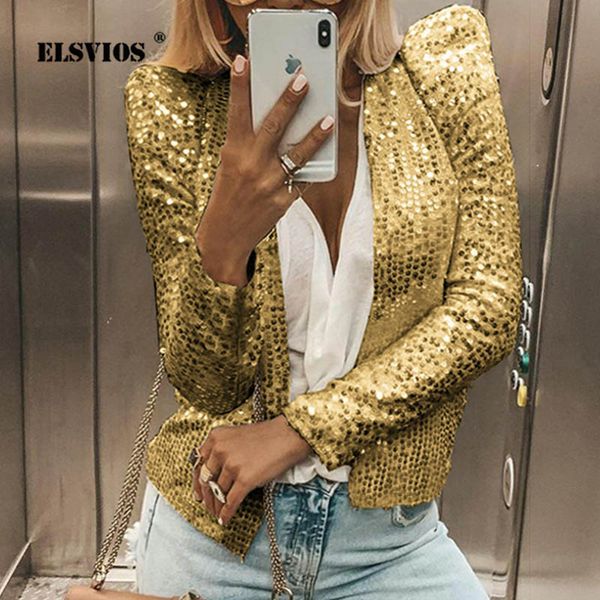 women autumn shiny puff long sleeve cardigan coat lady fashion glitter sequined jacket coat elegant female clubwear dropshipping, Black;brown
women autumn shiny puff long sleeve cardigan coat lady fashion glitter sequined jacket coat elegant female clubwear dropshipping, Black;brown