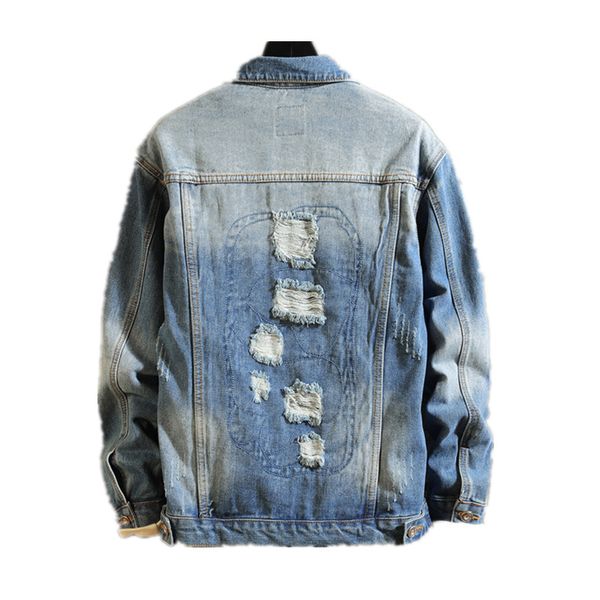 men's denim jacket casual spring autumn moto biker homme stand clothes patchwork windbreaker rib sleeve zipper thick, Black
men's denim jacket casual spring autumn moto biker homme stand clothes patchwork windbreaker rib sleeve zipper thick, Black