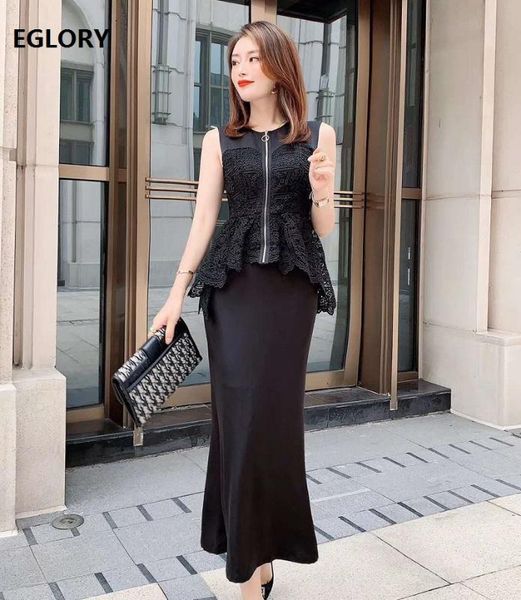 designer fashion dress 2020 summer women lace embroidery patchwork front zipper deco sleeveless elegant dress, Black;gray
designer fashion dress 2020 summer women lace embroidery patchwork front zipper deco sleeveless elegant dress, Black;gray