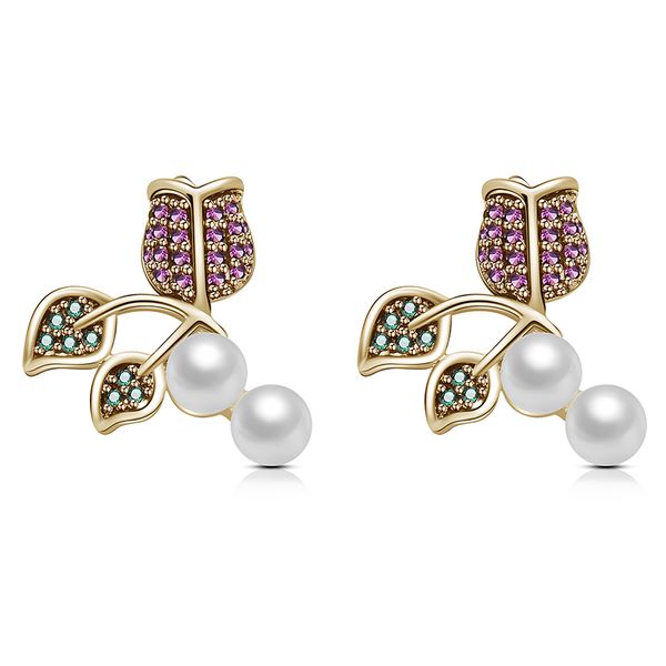 2019 flowers exquisite beautiful copper stud earrings ladies jewelry party wedding bride earrings gift, Golden;silver
2019 flowers exquisite beautiful copper stud earrings ladies jewelry party wedding bride earrings gift, Golden;silver