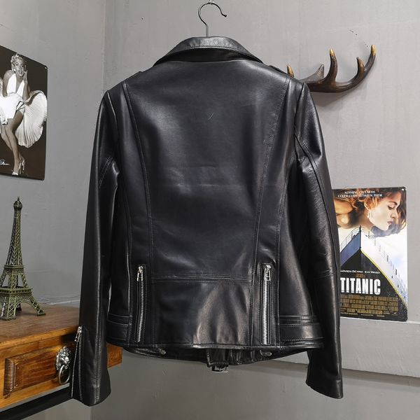 genuine leather jacket women natural real sheepskin ladies coat autumn winter motorcycle zipper soft outerwear female plus size, Black
genuine leather jacket women natural real sheepskin ladies coat autumn winter motorcycle zipper soft outerwear female plus size, Black