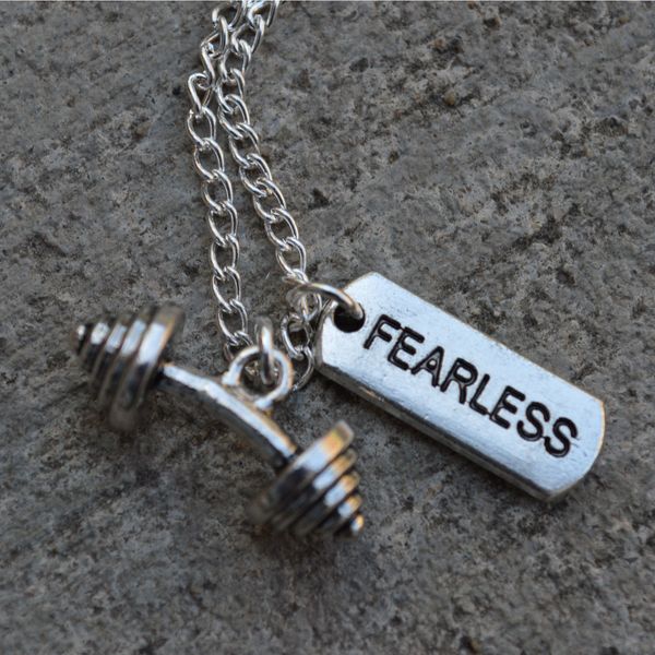 новый ancient silver гантели штанги fearless письмо tag шарм ожерелье фитнес спорт стиль креативный дизайнер ожерелье женщины мужчины подарк
новый ancient silver гантели штанги fearless письмо tag шарм ожерелье фитнес спорт стиль креативный дизайнер ожерелье женщины мужчины подарк