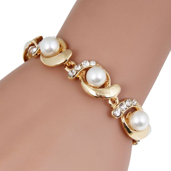 cute new imitation pearl bracelet for women fashion trendy gold silver color chain adjustable crystal bracelet alloy jewelry, Black
cute new imitation pearl bracelet for women fashion trendy gold silver color chain adjustable crystal bracelet alloy jewelry, Black