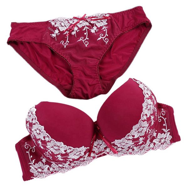 julexy big size women bra lace embroidery bra brief intimate cotton underwear panty cy5566, Red;black
julexy big size women bra lace embroidery bra brief intimate cotton underwear panty cy5566, Red;black